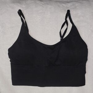 PINK Victoria's Secret Black Seamless Sports Bralette